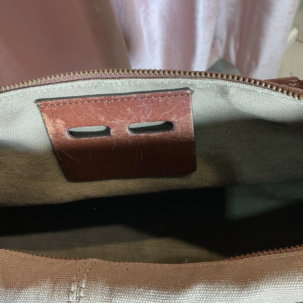 Vintage Y2K Gucci Tom Ford Canvas Cargo Shoulder Leather Utility Bag - Picture 9 of 10